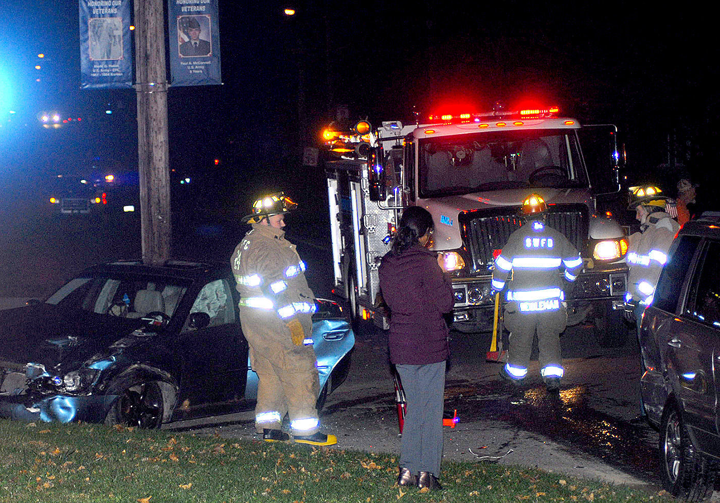 Two crashes detour traffic on Pitney Street